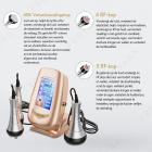 3in 1 40K RF-Cavitatieapparaat in Roségoud met 3 Massagekoppen – Afslank- en Lichaamscontouringapparaat voor Buikvet, Taille, Armen, Benen en Billen, met Netvoeding
