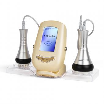 3in1 40K RF Cavitation Machine (rose gold), Body Sculpting Slimming Device, 3 Massage Heads for Belly Fat, Waist, Arm, Leg, Butt, Plug Charge