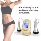 3in1 40K RF Cavitation Machine (rose gold), Body Sculpting Slimming Device, 3 Massage Heads for Belly Fat, Waist, Arm, Leg, Butt, Plug Charge