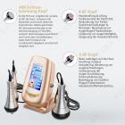 40K Abnehmen Maschine 3in1 RF Ultraschall Kavitationsmaschine(Golden), Schönheitsmaschine zur Körperformung mit Gesicht, Arm, Taille, Bauch, Bein