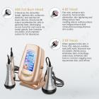3in1 40K RF Cavitation Machine (rose gold), Body Sculpting Slimming Device, 3 Massage Heads for Belly Fat, Waist, Arm, Leg, Butt, Plug Charge