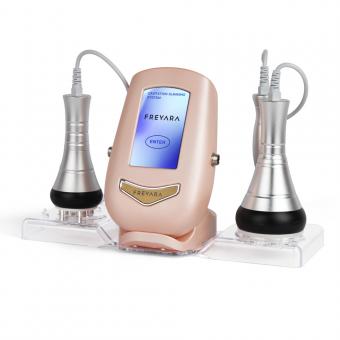 3in1 40K RF Cavitation Machine (pink), Body Sculpting Slimming Device, 3 Massage Heads for Belly Fat, Waist, Arm, Leg, Butt, Plug Charge