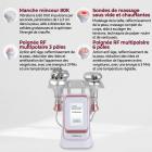 Appareil de Radiofréquence Machine de Ultrasonique Cavitation, 4en1 80 kHz Machine Lipocavitation– Appareil de minceur et remodelage du corps pour visage, bras, taille, ventre et jambes