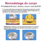 Appareil de Radiofréquence Machine de Ultrasonique Cavitation, 4en1 80 kHz Machine Lipocavitation– Appareil de minceur et remodelage du corps pour visage, bras, taille, ventre et jambes
