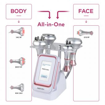 4in1 80Khz Radio-frequency Vacuum Ultrasonic Cavitation Machine, Body Slimming Sculpting Device for Face, Arm, Waist, Belly, Leg