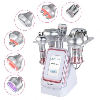 6in1 80KHz Ultraschall-Kavitationsgerät mit Radiofrequenz & Vakuum – Körperformungsgerät gegen Cellulite für Bauch, Taille, Arme, Beine und Gesicht