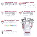Machine de lipocavitation 6-en-1 RF 80 kHz avec aspiration – Appareil de Cavitation ultrasonique minceur pour visage, bras, taille, ventre et jambes