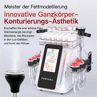 FREYARA 13in1 Multifunktionales 80kHz Radiofrequenz- & Ultraschall-Kavitationsgerät – Body Slimming Gerät zur Fettreduktion & Körperformung für Gesicht, Arme, Bauch, Taille & Beine