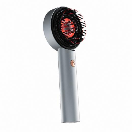 Hoofdhuidmassageborstel met rood blauw en Infrarood licht, multifunctionele hoofdhuidmassageborstel met olie-applicator, IPX7 Waterdicht