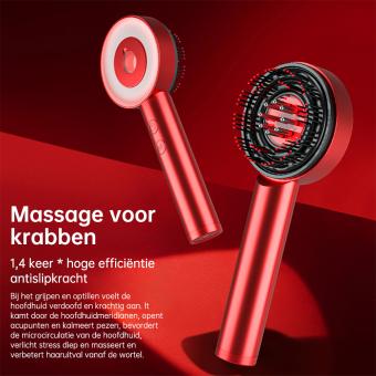 Peigne de massage du cuir chevelu avec IPX7 étanche, Red Light Therapy Brosse de Massage du Cuir Chevelu pour Détente du Cuir Chevelu Soins Capillaires Spa