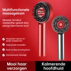Hoofdhuid Massage Borstel met Rood- en blauw lichttherapie, Scalp massage kam, multifunctionele hoofdhuid massageborstel met olie applicator, IPX7 waterdichte