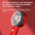 Verbesserter 3in1 Kopfhaut-Massagekamm mit Shiatsu-Knetmassage für Haarwachstum und gesunde Kopfhaut mit Rot-, Blau- und Infrarotlichttherapie, ätherischem Ölspender, Tiefenmassage zur Muskelentspannung und IPX7 Wasserdichtigkeit