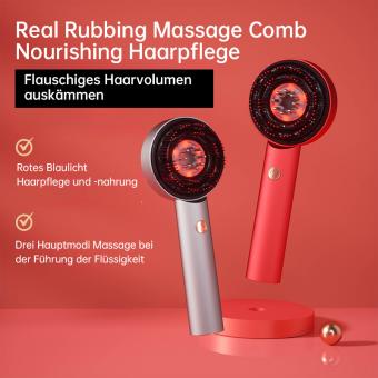 Verbesserter 3in1 Kopfhaut-Massagekamm mit Shiatsu-Knetmassage für Haarwachstum und gesunde Kopfhaut mit Rot-, Blau- und Infrarotlichttherapie, ätherischem Ölspender, Tiefenmassage zur Muskelentspannung und IPX7 Wasserdichtigkeit Verbesserter 3in1 Kopfhaut-Massagekamm mit Shiatsu-Knetmassage für Haarwachstum und gesunde Kopfhaut mit Rot-, Blau- und Infrarotlichttherapie, ätherischem Ölspender, Tiefenmassage zur Muskelentspannung und IPX7 Wasserdichtigkeit