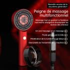 Brosse de Massage du Cuir Chevelu avec étanchéité IPX7, Peigne de massage du cuir chevelu à lumière rouge, bleue et infrarouge pour Détente du Cuir Chevelu Soins Capillaires Spa