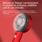 Brosse de Massage du Cuir Chevelu avec étanchéité IPX7, Peigne de massage du cuir chevelu à lumière rouge, bleue et infrarouge pour Détente du Cuir Chevelu Soins Capillaires Spa