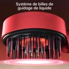 Peigne de massage du cuir chevelu avec IPX7 étanche, Red Light Therapy Brosse de Massage du Cuir Chevelu pour Détente du Cuir Chevelu Soins Capillaires Spa