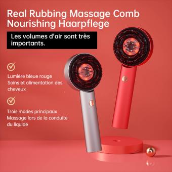 Brosse de Massage du Cuir Chevelu avec étanchéité IPX7, Peigne de massage du cuir chevelu à lumière rouge, bleue et infrarouge pour Détente du Cuir Chevelu Soins Capillaires Spa Brosse de Massage du Cuir Chevelu avec étanchéité IPX7, Peigne de massage du cuir chevelu à lumière rouge, bleue et infrarouge pour Détente du Cuir Chevelu Soins Capillaires Spa