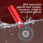 Hoofdhuidmassageborstel met rood blauw en Infrarood licht, multifunctionele hoofdhuidmassageborstel met olie-applicator, IPX7 Waterdicht