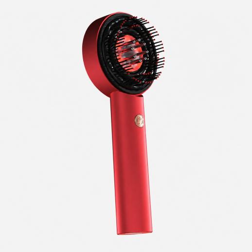 Hoofdhuidmassageborstel met rood blauw en Infrarood licht, multifunctionele hoofdhuidmassageborstel met olie-applicator, IPX7 Waterdicht