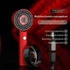 Hoofdhuidmassageborstel met rood blauw en Infrarood licht, multifunctionele hoofdhuidmassageborstel met olie-applicator, IPX7 Waterdicht