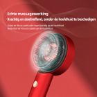 Hoofdhuidmassageborstel met rood blauw en Infrarood licht, multifunctionele hoofdhuidmassageborstel met olie-applicator, IPX7 Waterdicht