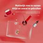 Hoofdhuidmassageborstel met rood blauw en Infrarood licht, multifunctionele hoofdhuidmassageborstel met olie-applicator, IPX7 Waterdicht