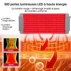 Tapis de Thérapie par Lumière Rouge, Lumière rouge de 630nm, Lumière infrarouge proche de 850nm Ceinture de Thérapie, pour le taille, dos, genoux, visage
