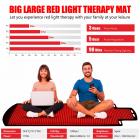 190*80cm Large Red Light Therapy Mat,1300 LEDs 660nm+850nm Infrared Light Therapy for Body Back Waist Shoulder Knee Joint Pain Relief,improved Sleep
