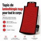 190 x 80cm Grand tapis de luminothérapie rouge, 1300 LED Tapis de thérapie par lumière infrarouge pour tout le corps, Lumière Rouge Thérapie de 660nm et 850nm soulagement de la douleur articulaire et amélioration du sommeil