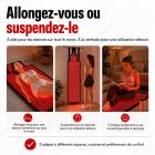 190 x 80cm Grand tapis de luminothérapie rouge, 1300 LED Tapis de thérapie par lumière infrarouge pour tout le corps, Lumière Rouge Thérapie de 660nm et 850nm soulagement de la douleur articulaire et amélioration du sommeil