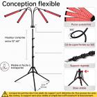 Lampe Infrarouge Avec Support, 660nm & 850nm Red Light Therapy, Lampe de Lumière Rouge Thérapie à 4 Têtes avec Minuteur et Col de Cygne Flexible, pourle visage, Les Épaules, Le Dos Et Les Jambes