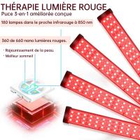 Lampe Infrarouge Avec Support, 660nm & 850nm Red Light Therapy, Lampe de Lumière Rouge Thérapie à 4 Têtes avec Minuteur et Col de Cygne Flexible, pourle visage, Les Épaules, Le Dos Et Les Jambes