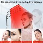 Rode Licht Therapie Lamp, 4 koppen rood licht infraroodlamp, 660nm & 850nm Roodlichtlamp met standaard voor gezicht, hals en rug