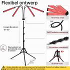 Rode Licht Therapie Lamp, 4 koppen rood licht infraroodlamp, 660nm & 850nm Roodlichtlamp met standaard voor gezicht, hals en rug