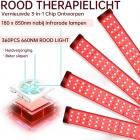 Rode Licht Therapie Lamp, 4 koppen rood licht infraroodlamp, 660nm & 850nm Roodlichtlamp met standaard voor gezicht, hals en rug