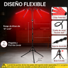 Panel de terapia de luz roja LED infrarroja de cuerpo completo de 2 longitudes de onda, dispositivo de 4 cabezales con infrarrojo cercano de 660 nm y 850 nm para tratamiento facial, muscular, corporal y de la piel.