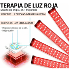 Panel de terapia de luz roja LED infrarroja de cuerpo completo de 2 longitudes de onda, dispositivo de 4 cabezales con infrarrojo cercano de 660 nm y 850 nm para tratamiento facial, muscular, corporal y de la piel.