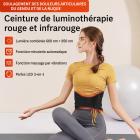 Ceinture de thérapie par lumière rouge, 660nm 850nm Luminothérapie Lampe Infrarouge, LED Red Light Therapy soulageant la fatigue et la douleur