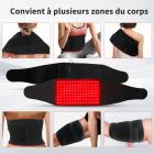 Ceinture de thérapie par lumière rouge, 660nm 850nm Luminothérapie Lampe Infrarouge, LED Red Light Therapy soulageant la fatigue et la douleur