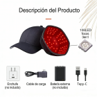 El gorro de terapia con luz roja de 108 LED favorece el crecimiento natural del cabello, revitaliza el cuero cabelludo y proporciona una relajación profunda.Modelo con cable.