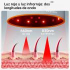 Gorro de fototerapia con 120 LED, una solución certificada por la FDA que le ayudará a conseguir un cabello más grueso y sano.Modelo con cable.
