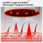 120 LED Casquette de Luminothérapie Capillaire, Approuvé FDA, Lumiere Rouge Therapie Casquette Laser de Repousse Capillaire, Stimule Croissance Cheveux
