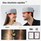 120 LED Casquette de Luminothérapie Capillaire, Approuvé FDA, Lumiere Rouge Therapie Casquette Laser de Repousse Capillaire, Stimule Croissance Cheveux