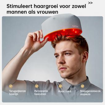 120-LED Roodlicht therapie haargroeikap, FDA-certificering haargroeikap voor mannen en vrouwen, Laserlichttherapiekap voor Haaruitvalbehandeling.Plug-in-stijl.