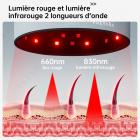 120 LED Casquette de Luminothérapie Capillaire, Approuvé FDA, Lumiere Rouge Therapie Casquette Laser de Repousse Capillaire, Stimule Croissance Cheveux
