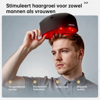120-LED Roodlicht therapie haargroeikap, FDA-certificering haargroeikap voor mannen en vrouwen, Laserlichttherapiekap voor Haaruitvalbehandeling.Plug-in-stijl.