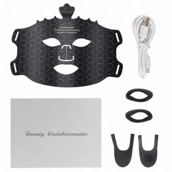 Draadloos 7-Kleuren LED-Lichttherapie Siliconen Gezichtsmasker – 80 LED-Lampjes met 240 Chips