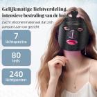 Draadloos 7-Kleuren LED-Lichttherapie Siliconen Gezichtsmasker – 80 LED-Lampjes met 240 Chips