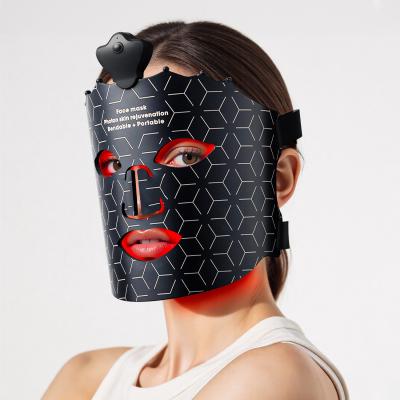 Máscara facial de silicona con terapia de luz LED de 7 colores, diseño inalámbrico, 80 cuentas LED, 240 chips