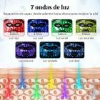 Máscara facial de silicona con terapia de luz LED de 7 colores, diseño inalámbrico, 80 cuentas LED, 240 chips.